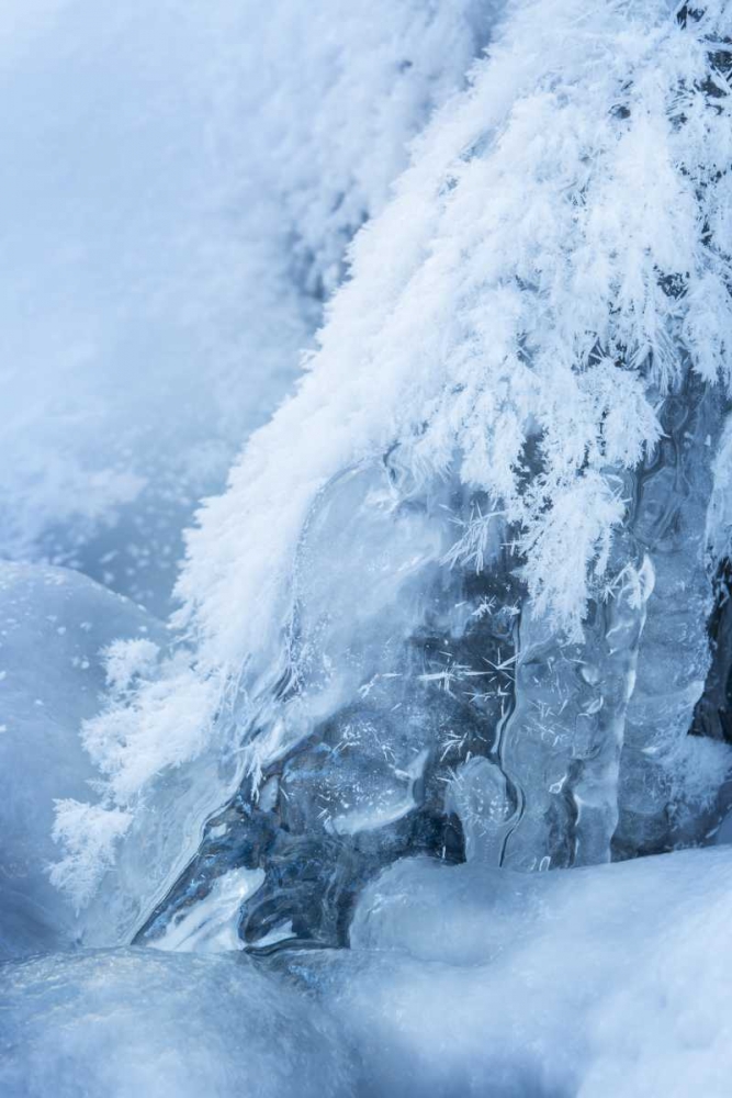 CO, Woodland Park Ice and frost on waterfall art print by Don Grall for $57.95 CAD