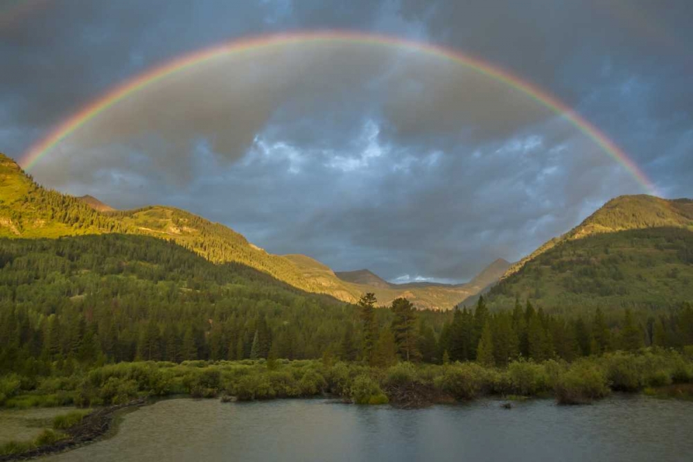 CO, Gunnison NF Rainbow over Slate River Valley art print by Cathy and Gordon Illg for $57.95 CAD
