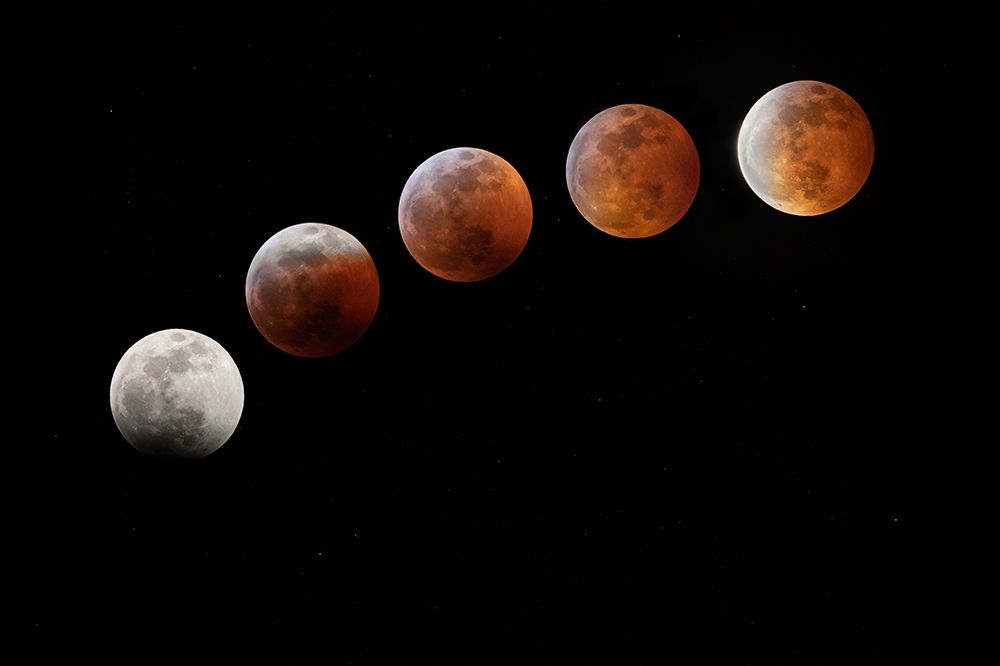 Colorado Full moon phases in total lunar eclipse  art print by Jaynes Gallery for $57.95 CAD