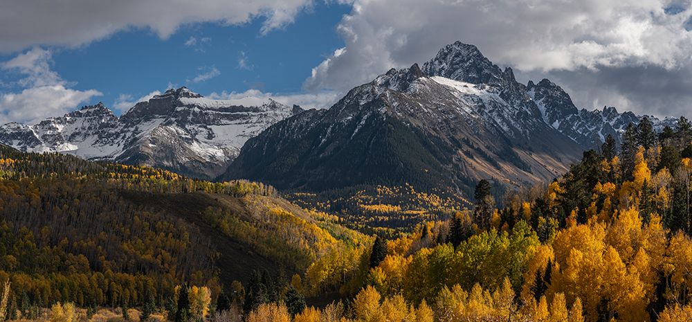 USA-Colorado-Uncompahgre National Forest Mt Sneffels and aspen forest in autumn art print by Jaynes Gallery for $57.95 CAD