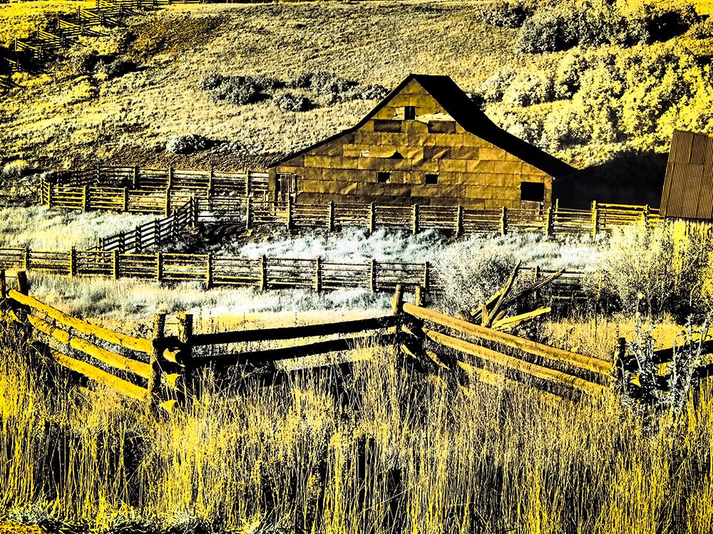 USA-Colorado Infrared of old barn along Last Dollar Road art print by Terry Eggers for $57.95 CAD