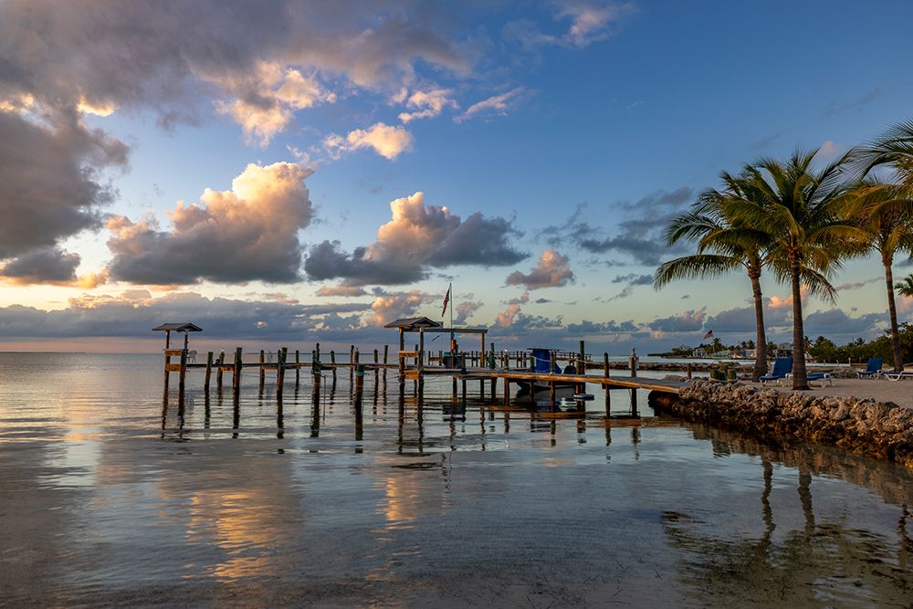 Florida Keys sunset from the Island Bay Resort in Tavernier-Florida-USA art print by Chuck Haney for $57.95 CAD