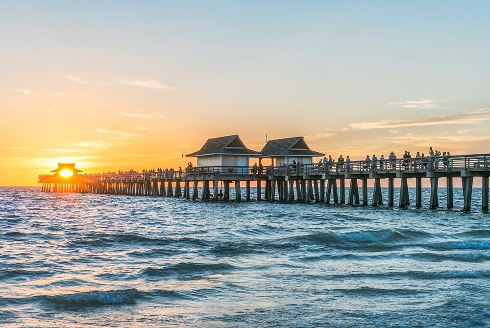 Florida-Naples-Naples Pier Sunset art print by Rob Tilley for $57.95 CAD