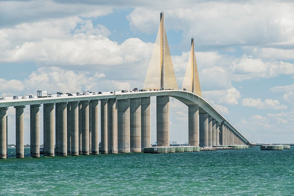 Florida-St Petersburg-Sunshine Skyway Bridge art print by Rob Tilley for $57.95 CAD