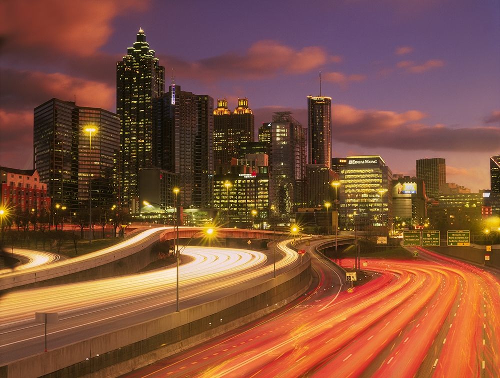 Atlanta-Georgia skyline at dusk art print by Steve Mohlenkamp for $57.95 CAD