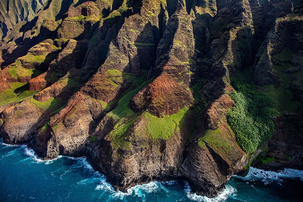 Aerial view of the Napali Coastline in Kauai-Hawaii-USA art print by Chuck Haney for $57.95 CAD
