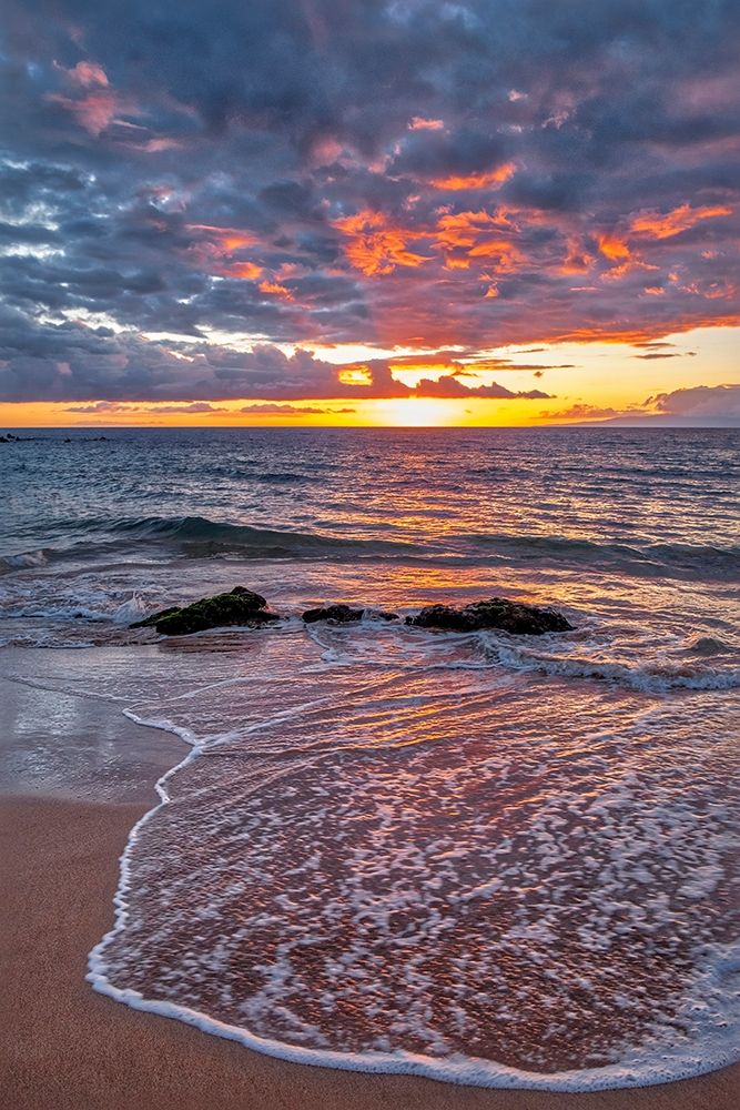 Sunset on Wailea Beach-Maui-Hawaii-USA art print by Lisa S. Engelbrecht for $57.95 CAD