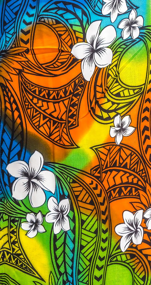 Polynesian floral textile cloth-Waikiki-Honolulu-Hawaii. art print by William Perry for $57.95 CAD