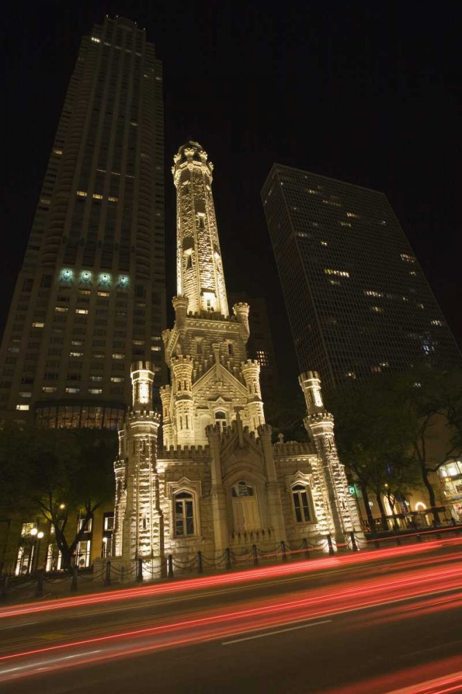 Illinois, Chicago Water Tower on Michigan Avenue art print by Dennis Flaherty for $57.95 CAD