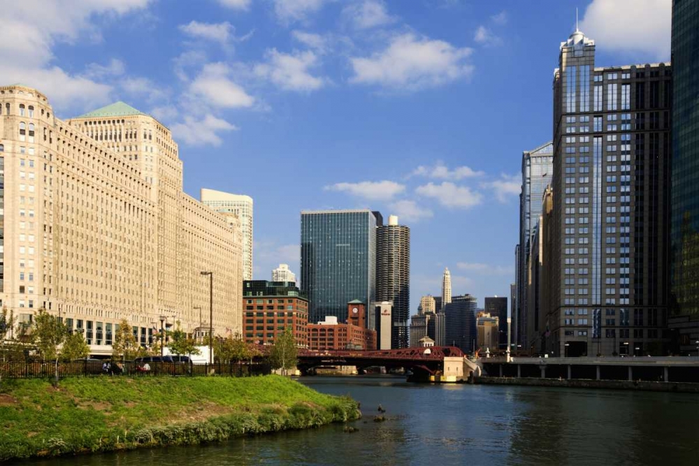 Illinois, Chicago Merchandise Mart in downtown art print by Dennis Flaherty for $57.95 CAD