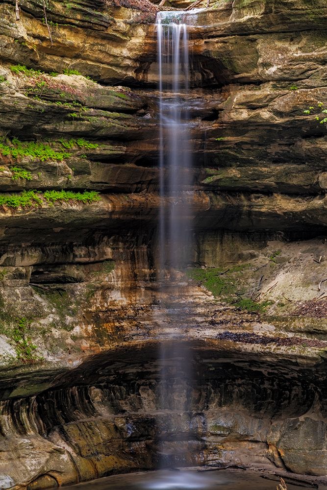 St. Louis Canyon Waterfall In Starved Rock State Park-Illinois-USA art print by Chuck Haney for $57.95 CAD