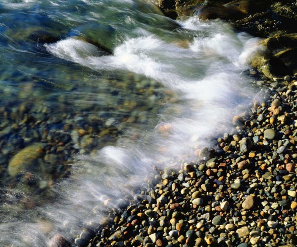 USA, Maine, Waves breaking on a Rock Background art print by Christopher Talbot Frank for $57.95 CAD
