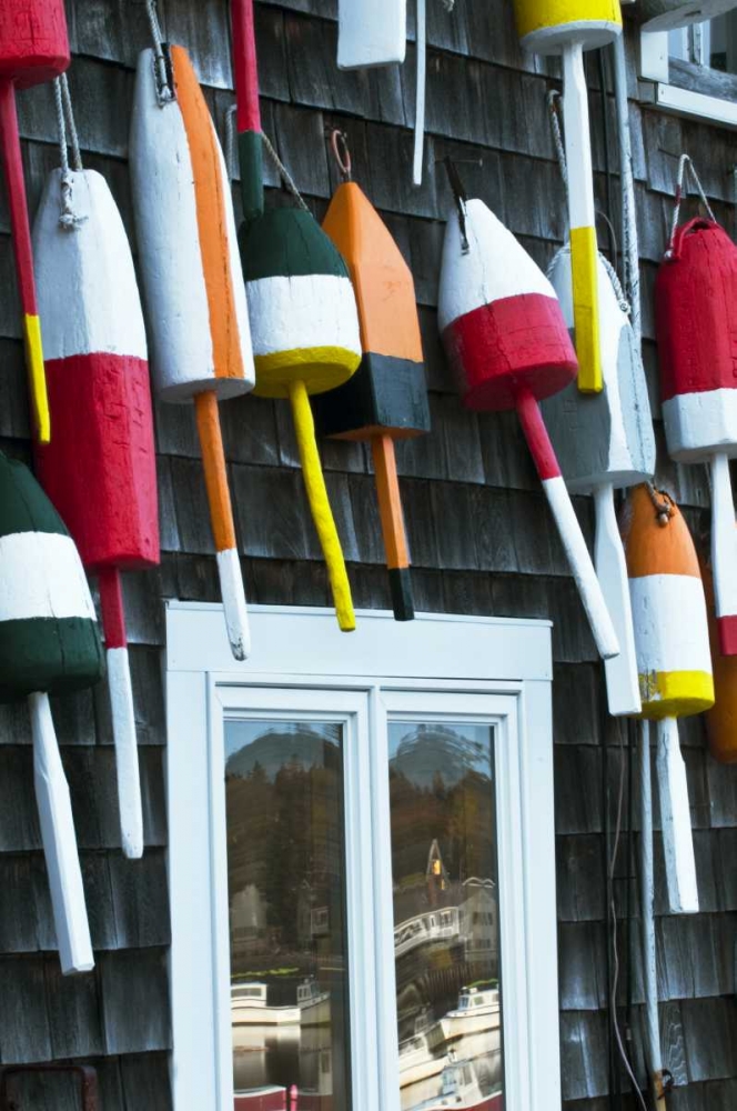 ME, Mount Desert Hanging buoys and window art print by Nancy Rotenberg for $57.95 CAD