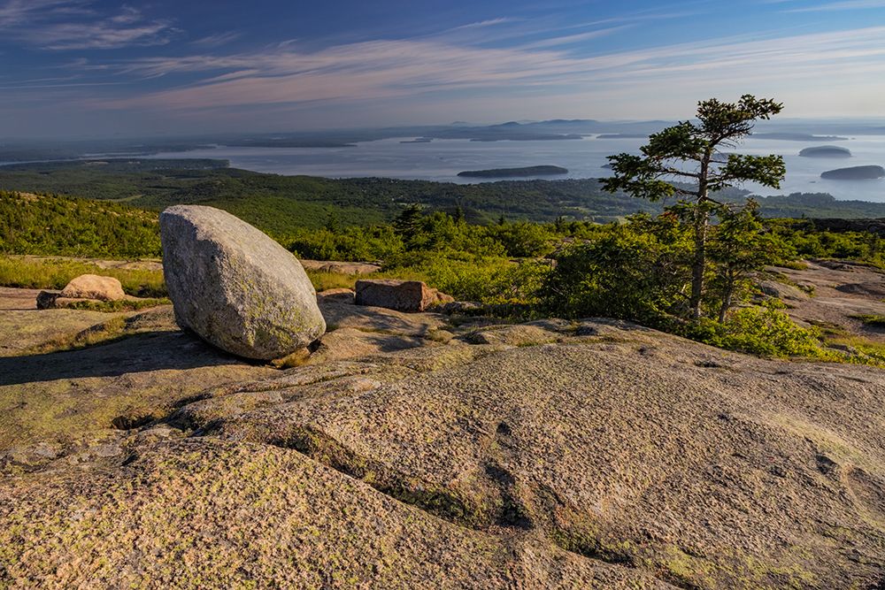 View from Cadillac Mountain looking down onto Frenchman Bay in Acadia National Park-Maine-USA art print by Chuck Haney for $57.95 CAD