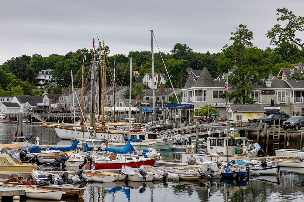 Boats in harbor in Camden-Maine-USA art print by Chuck Haney for $57.95 CAD