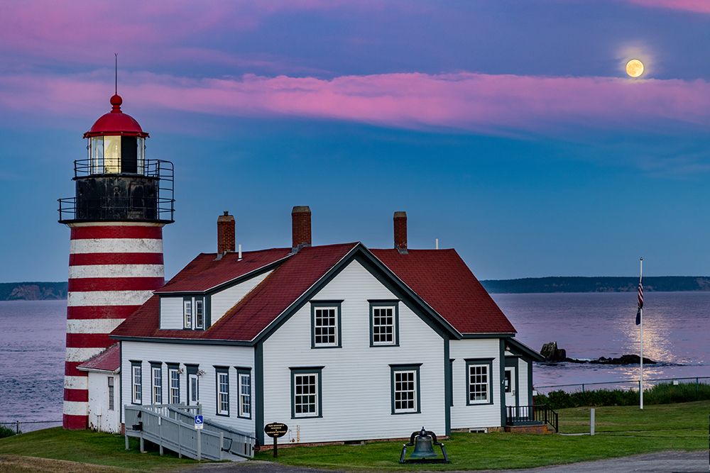 West Quoddy Head Lighthouse is the easternmost point in USA near Lubec-Maine-USA art print by Chuck Haney for $57.95 CAD