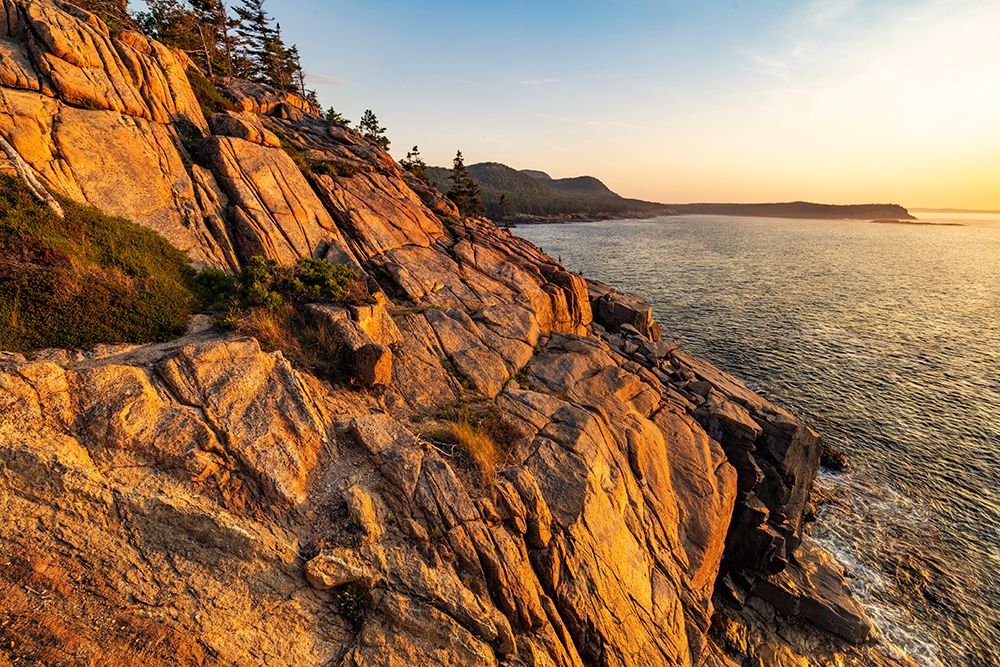 Otter Cliffs at sunrise in Acadia National Park-Maine-USA art print by Chuck Haney for $57.95 CAD