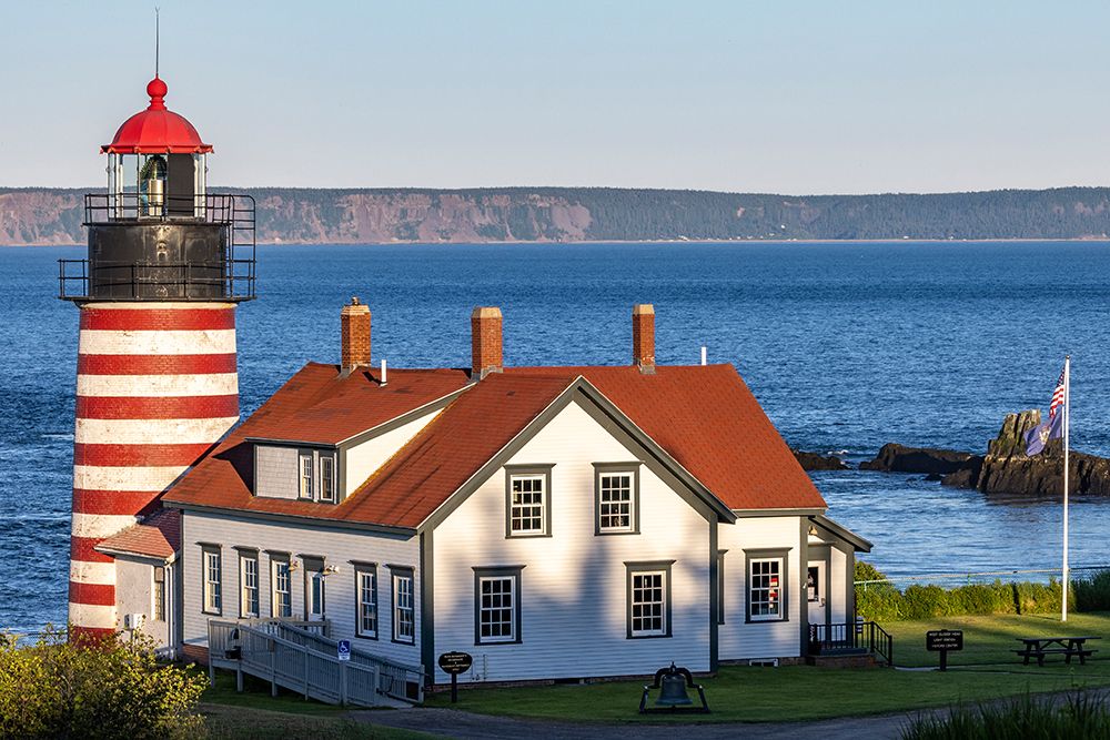West Quoddy Head Lighthouse State Park is the furthest east point in USA near Lubec-Maine-USA art print by Chuck Haney for $57.95 CAD