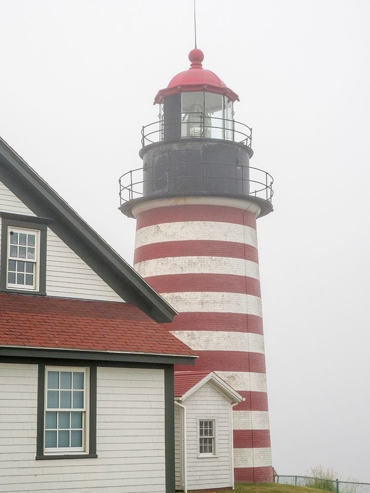 Maine West Quoddy Head Light at Quoddy Head State Park in Lubec-Maine art print by Julie Eggers for $57.95 CAD