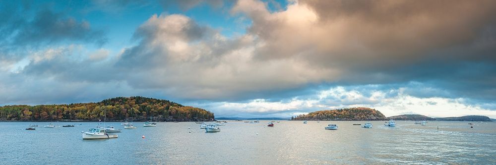 Maine-Mt Desert Island-Bar Harbor-view of Frenchman Bay-autumn art print by Walter Bibikow for $57.95 CAD