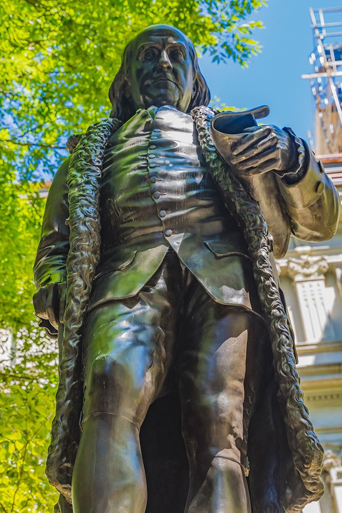 Benjamin Franklin Statue-Boston-Massachusetts-Front of the Boston Latin School founded 1635-Statue  art print by William Perry for $57.95 CAD