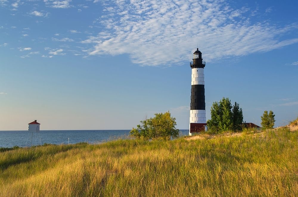 Big Sable Point Lighthouse on the eastern shore of Lake-Michigan Ludington State Park-Michigan art print by Alan Majchrowicz for $57.95 CAD