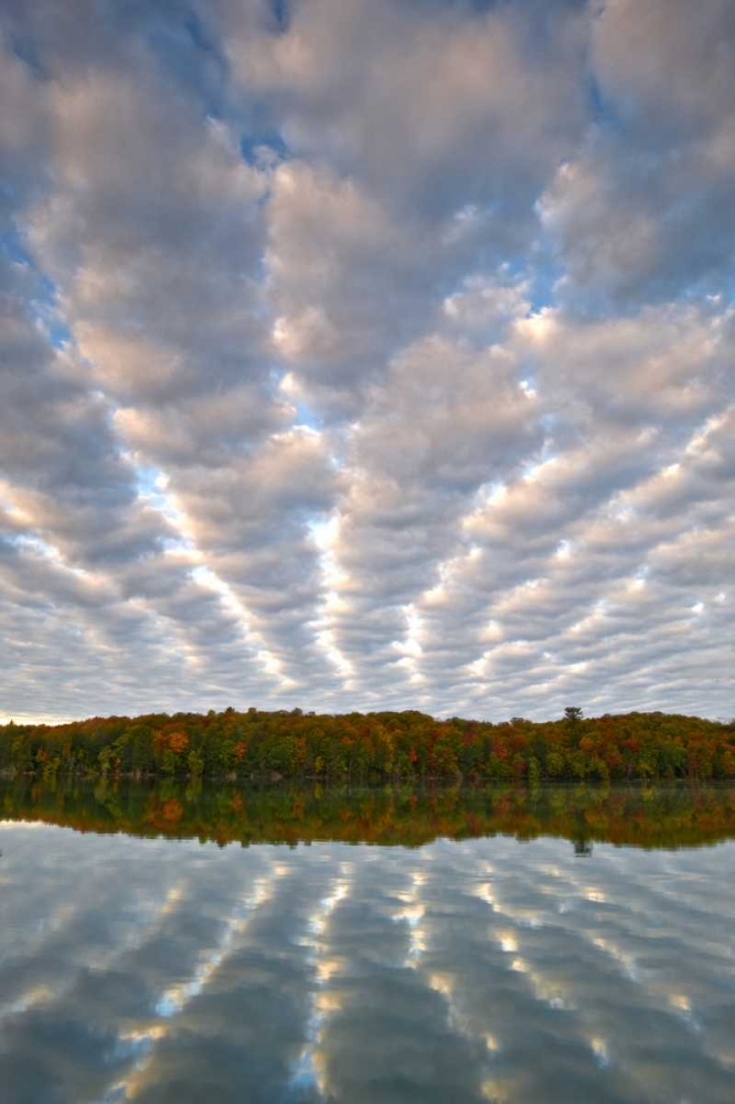 Michigan Clouds over Petes Lake in autumn art print by Nancy Rotenberg for $57.95 CAD