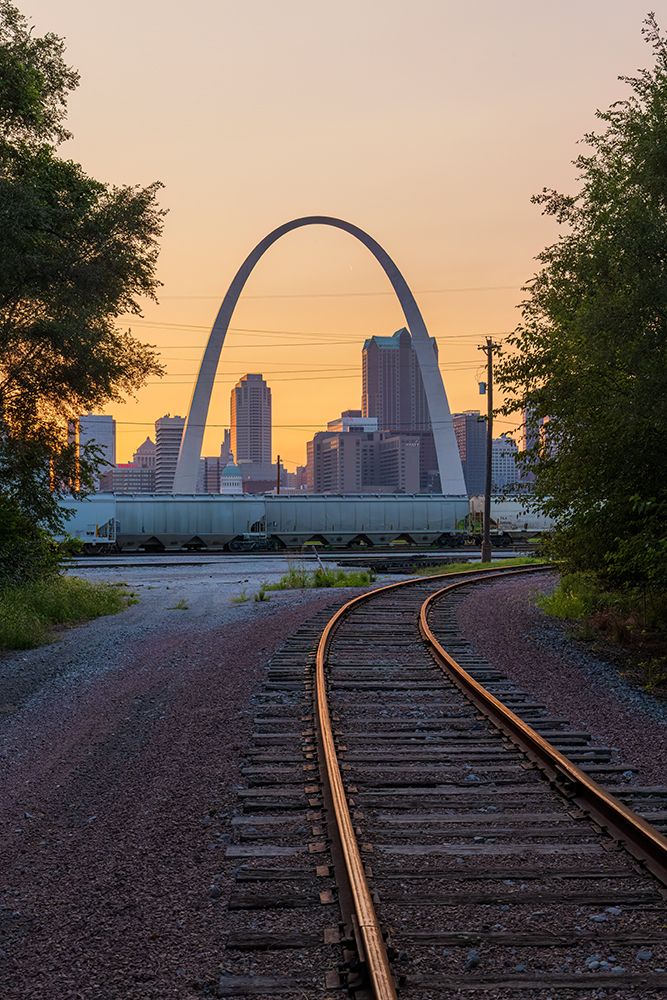 Jefferson National Expansion Memorial, The Gateway Arch at sunset, St. Louis, Missouri. art print by Richard and Susan Day for $57.95 CAD