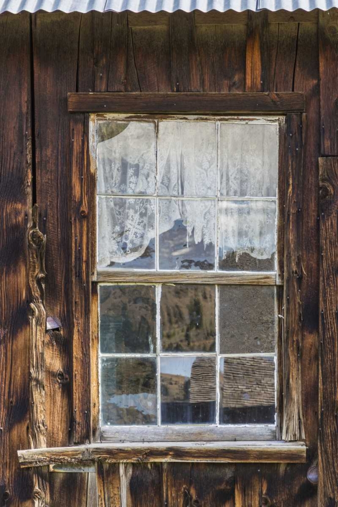 MT, Virginia City Window in vintage cabin art print by Don Paulson for $57.95 CAD