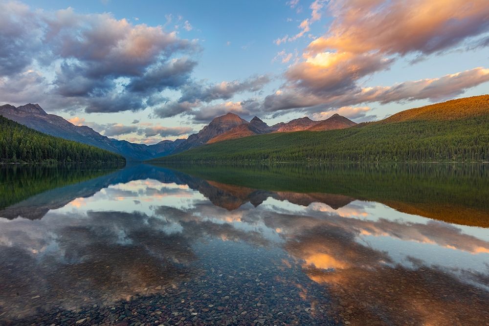 Late afternoon at Bowman Lake in Glacier National Park-Montana-USA art print by Chuck Haney for $57.95 CAD