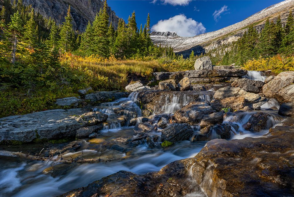 Lunch Creek with Pollock Mountain in Glacier National Park-Montana-USA art print by Chuck Haney for $57.95 CAD