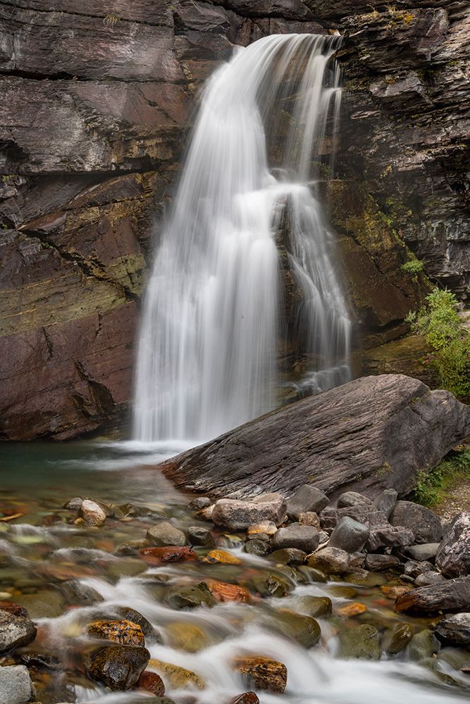 Baring Falls in Glacier National Park-Montana-USA art print by Chuck Haney for $57.95 CAD