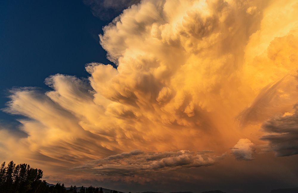 Dramatic storms clouds at sunset in Whitefish-Montana-USA art print by Chuck Haney for $57.95 CAD