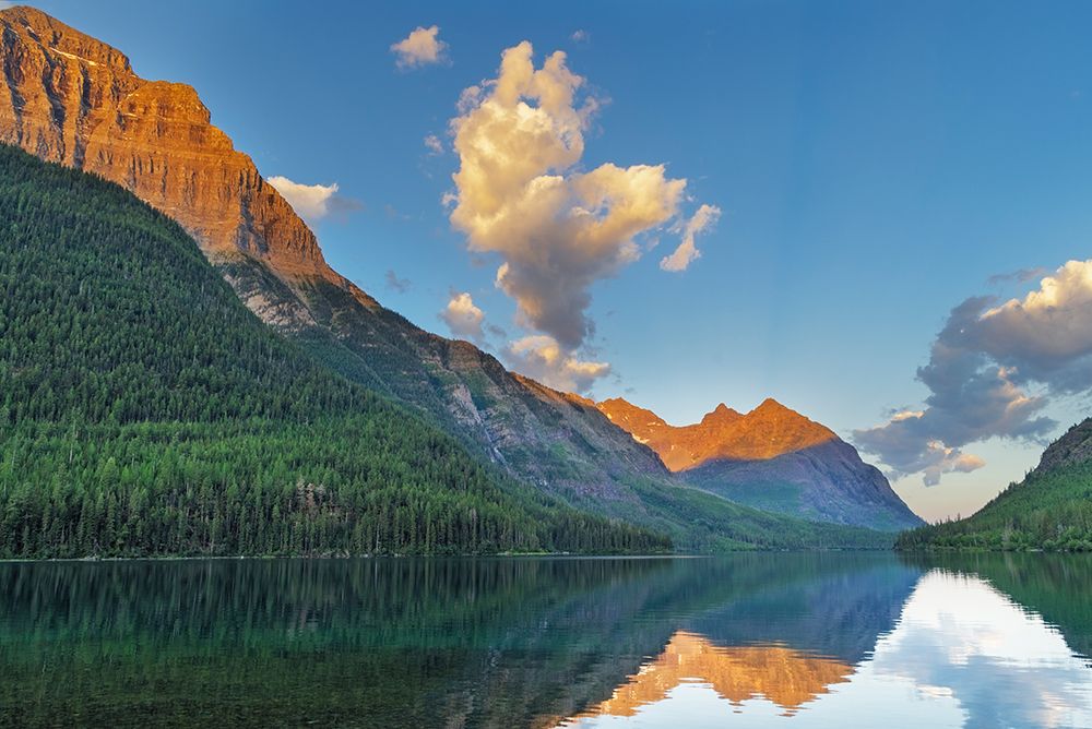 Upper Kintla Lake with Kinnerly Peak in Glacier National Park-Montana-USA art print by Chuck Haney for $57.95 CAD