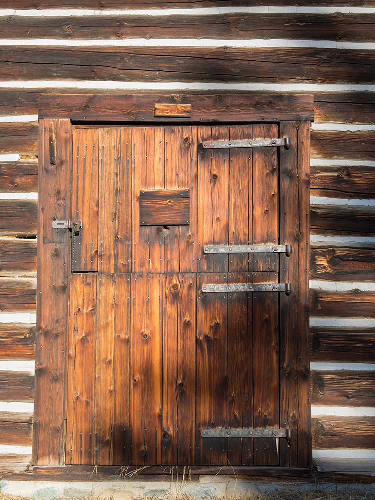 Montana- Glacier National Park. Lubec Barn (1926)- Door close-up art print by Jamie and Judy Wild for $57.95 CAD