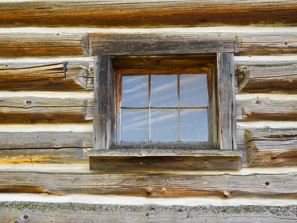 Montana- Glacier National Park. Lubec Barn (1926)- window close-up art print by Jamie and Judy Wild for $57.95 CAD