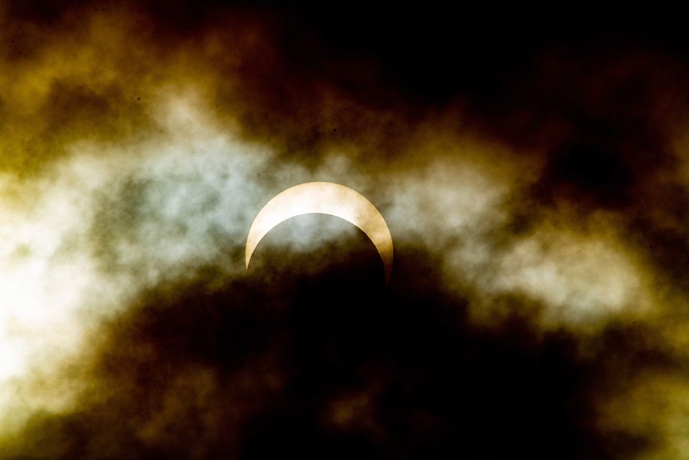 USA, Nevada, Winnemucca. Annular Solar Eclipse, Three-quarters art print by Bernard Friel for $57.95 CAD
