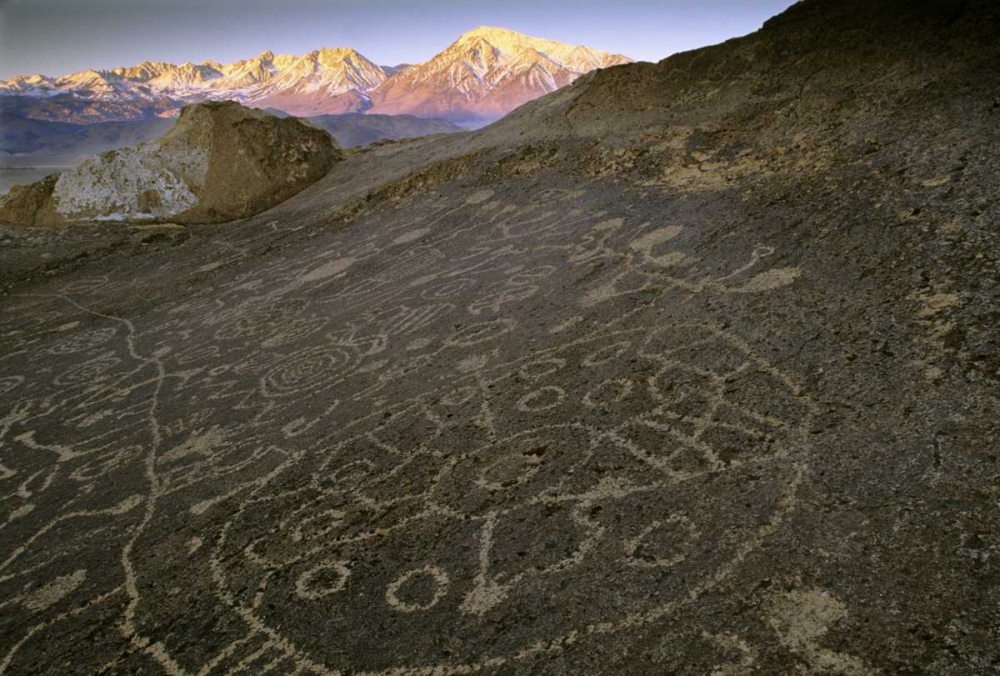 Nevada  Sierra Nevada, Great Basin, Petroglyphs art print by Dennis Flaherty for $57.95 CAD