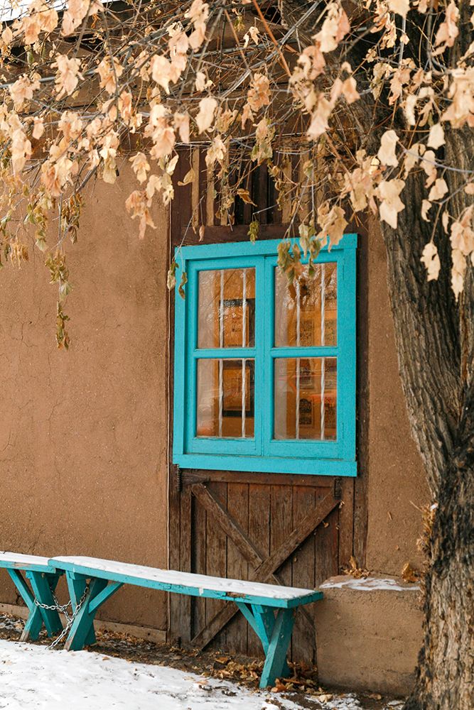 Taos-New Mexico-USA. Winter scene with adobe wall art print by Julien McRoberts for $57.95 CAD
