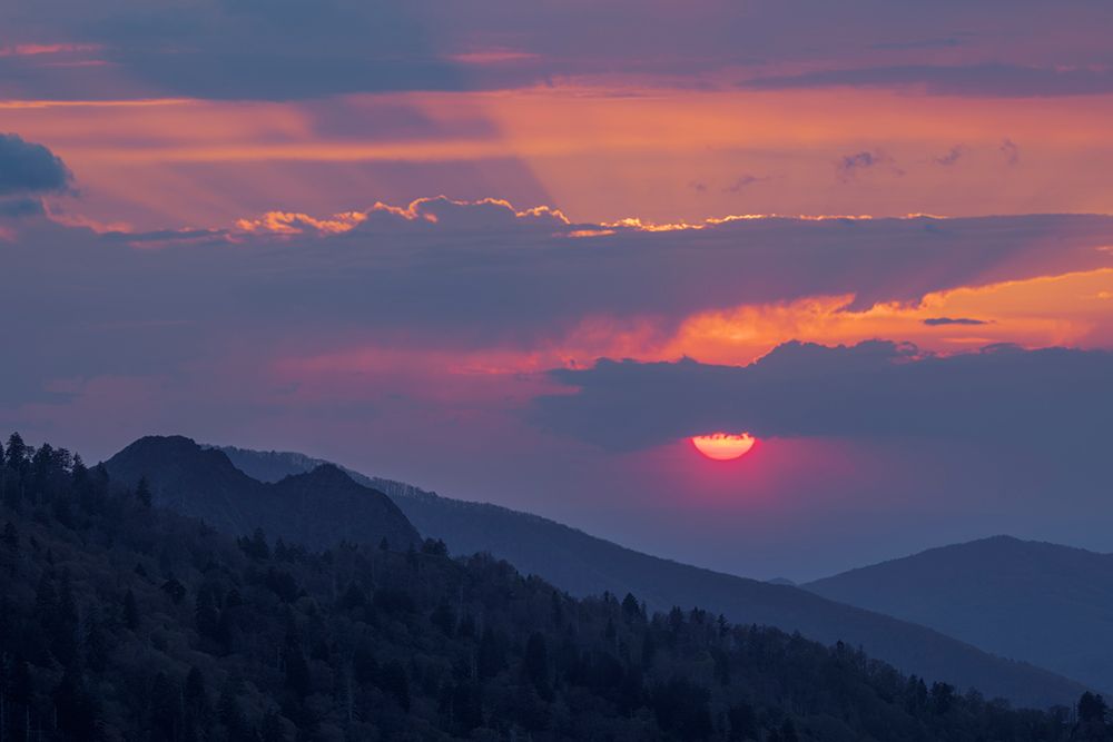 Sunset from Morton Overlook-Great Smoky Mountains NP-NC art print by Adam Jones for $57.95 CAD