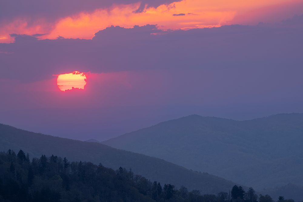 Sunset from Morton Overlook-Great Smoky Mountains NP-NC art print by Adam Jones for $57.95 CAD