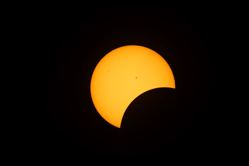 Total eclipse of the sun in 2024 from Celina, Ohio, USA. art print by Chuck Haney for $57.95 CAD