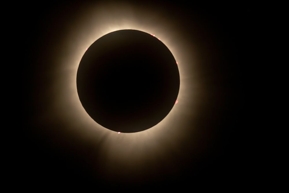 Total eclipse of the sun in 2024 from Celina, Ohio, USA. art print by Chuck Haney for $57.95 CAD