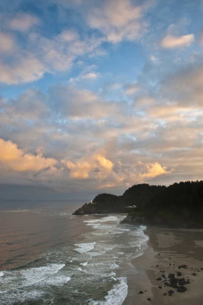 OR, Heceta Head Lighthouse in morning sky art print by Nancy Rotenberg for $57.95 CAD