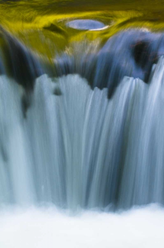 Oregon Reflections in waterfall on Sweet Creek art print by Nancy Rotenberg for $57.95 CAD