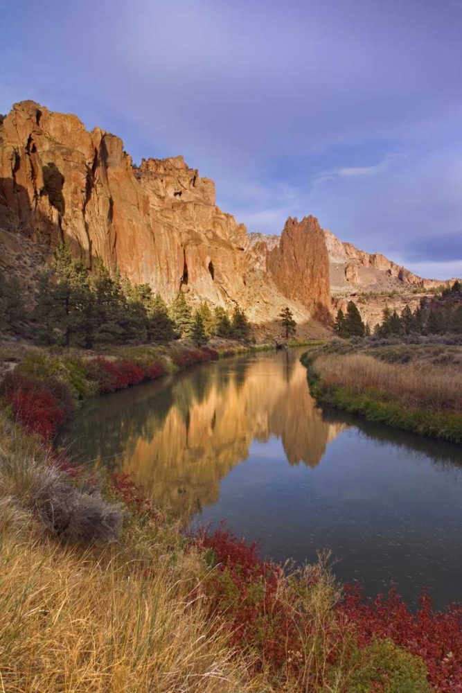 OR, Smith Rock SP Rock cliffs and Crooked River art print by Don Paulson for $57.95 CAD