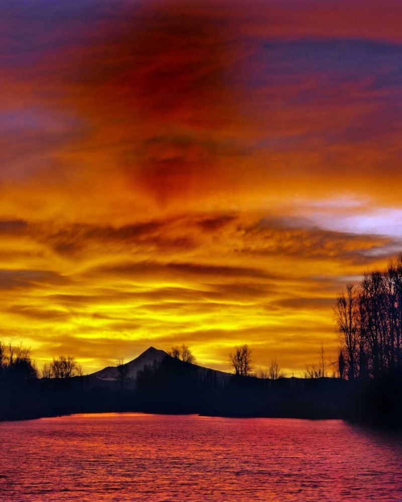 Oregon Mt Hood and Whitaker Pond at sunrise art print by Steve Terrill for $57.95 CAD