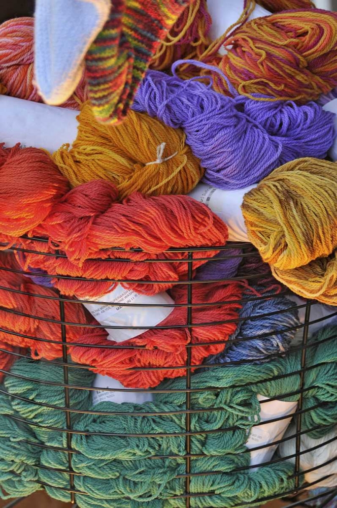 Oregon, Portland Basket of yarn bundles art print by Steve Terrill for $57.95 CAD