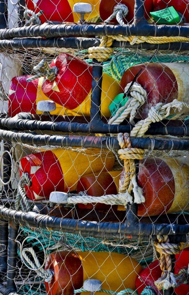 USA, Oregon, Garibaldi Stacked crab pots on dock art print by Jean Carter for $57.95 CAD