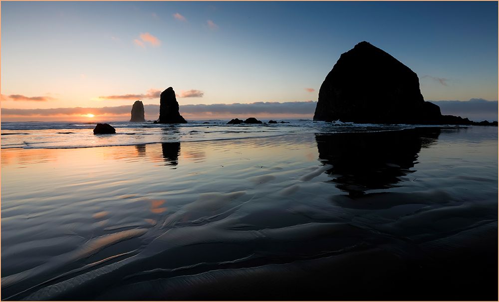 USA- Oregon. Cannon Beach and Haystack Rock at sunset art print by Darrell Gulin for $57.95 CAD